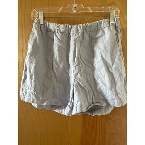 Light Blue Linen Shorts